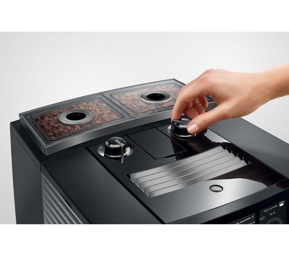 Cafetera automática de doble cabezal JURA J10 Smart de grano a taza - Diamond Onyx