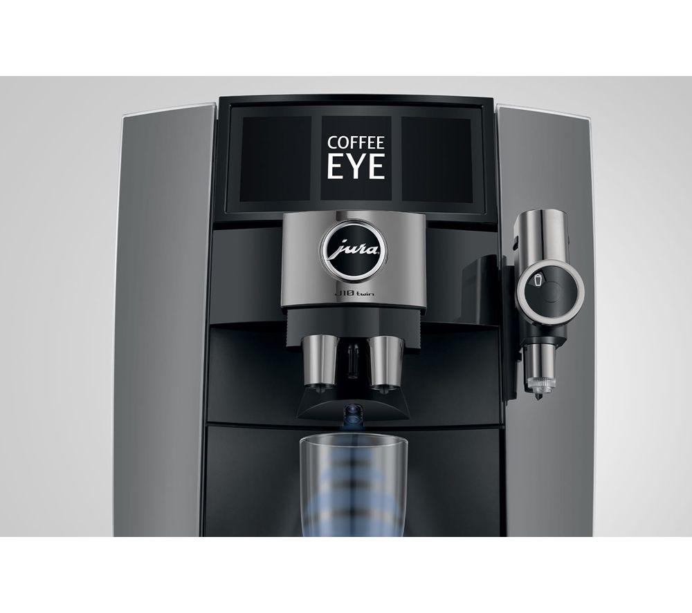Cafetera automática de doble cabezal JURA J10 Smart de grano a taza - Diamond Onyx