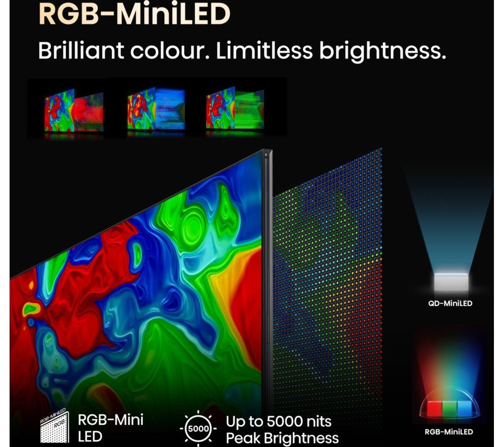 HISENSE UX TV con Mini LED RGB de triple croma y IA inteligente de 100" con Freely - 100UXQTUK