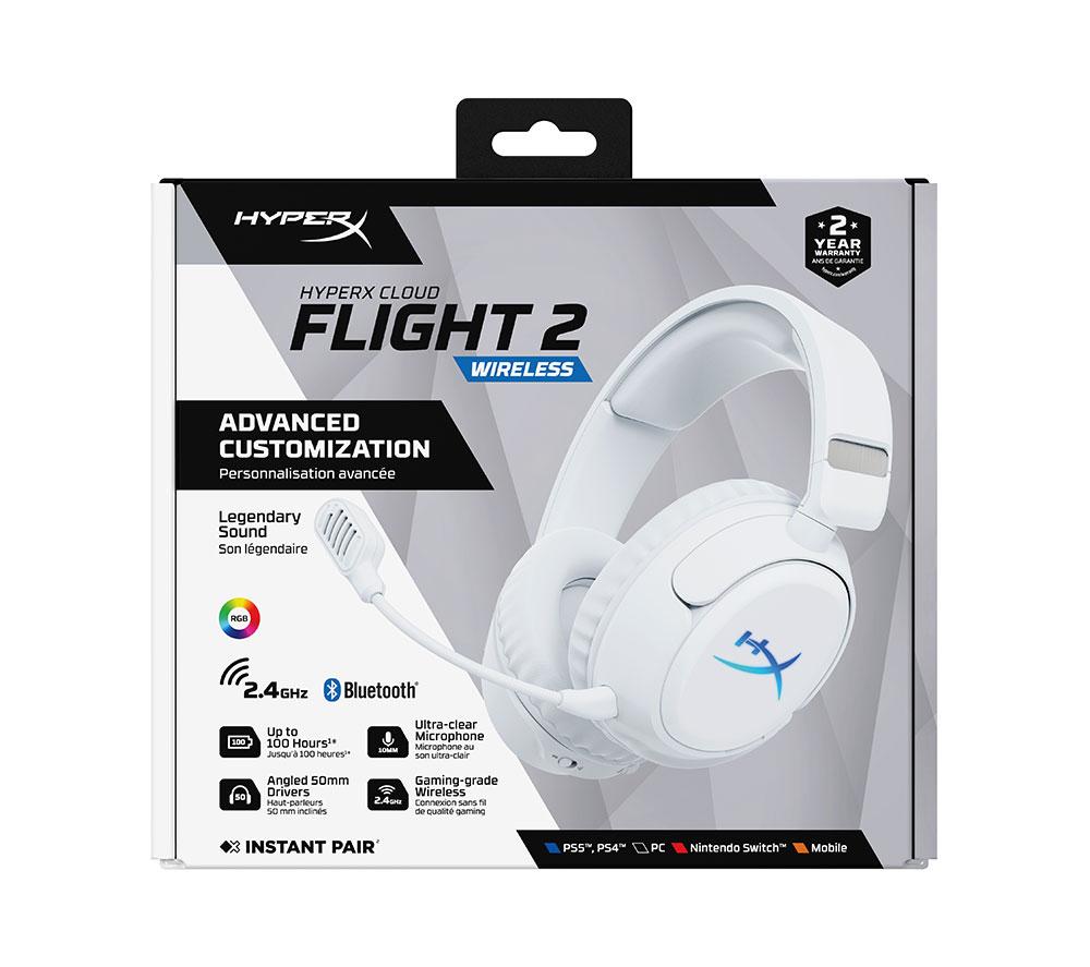 HYPERX Cloud Flight 2 kabelloses Gaming-Headset - Weiß