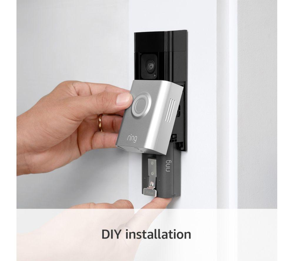 RING Battery Video Doorbell Plus with Extra Battery Pack - Silver