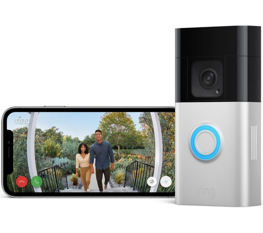 RING Battery Video Doorbell Plus with Extra Battery Pack - Silver