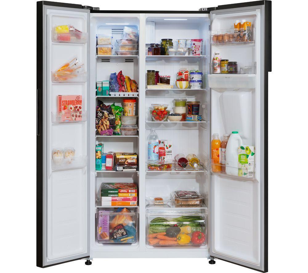 RUSSELL HOBBS RH90AFF201B-WD American-Style Fridge Freezer - Black