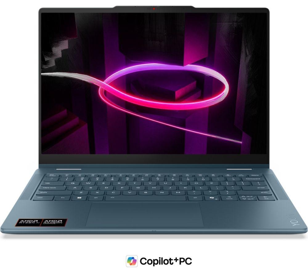 Portátil 2 en 1 LENOVO Yoga 7 de 14", Copilot+ PC - AMD Ryzen AI 5, 512 GB, Tidal Teal