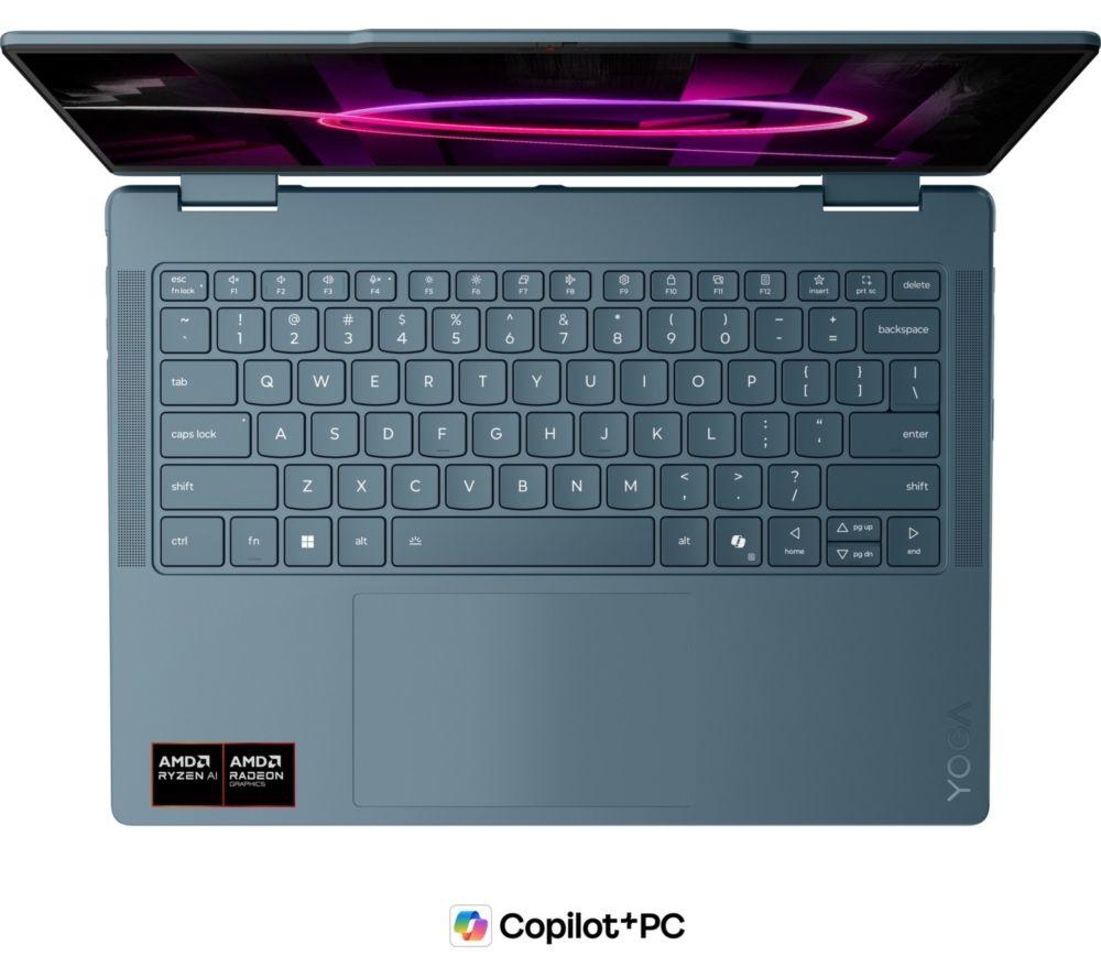 Portátil 2 en 1 LENOVO Yoga 7 de 14", Copilot+ PC - AMD Ryzen AI 5, 512 GB, Tidal Teal