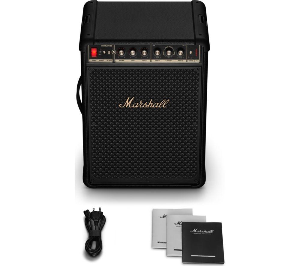 Altavoz de fiesta Marshall Bromley 450 Bluetooth Megasound - Negro y latón