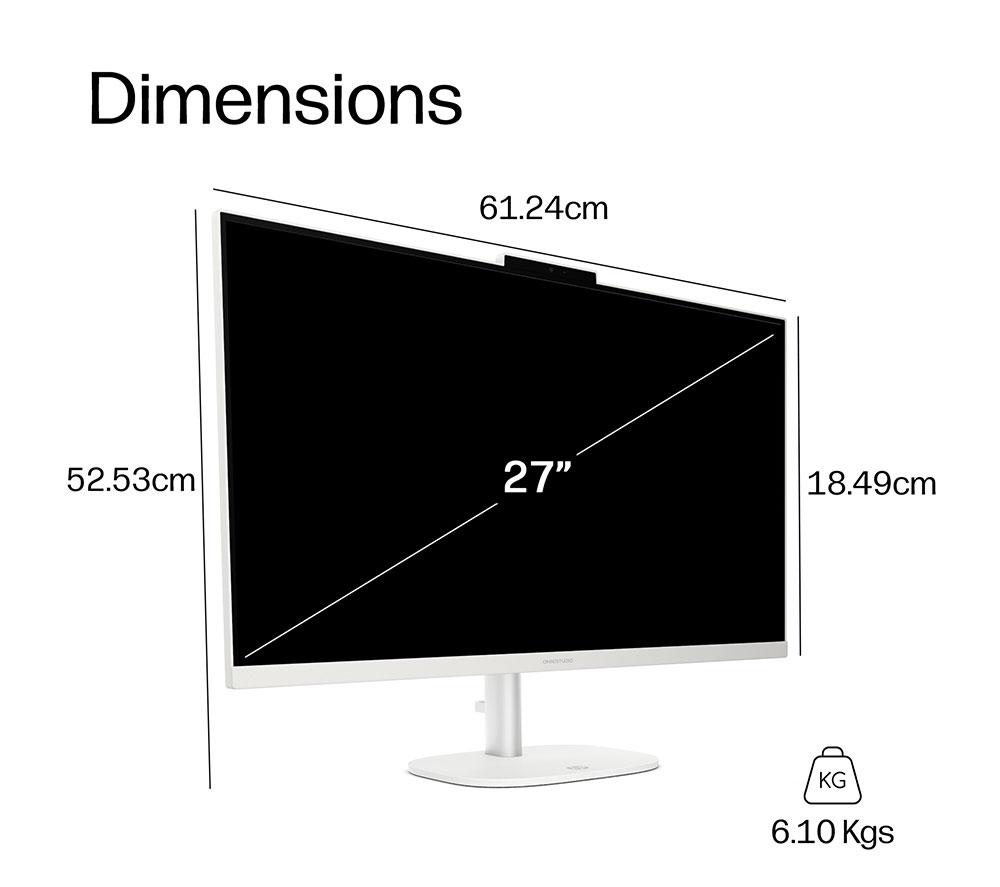 HP OmniStudio 27-cu0003na 27" All-in-One PC - Intel® Core™ 5, 1 TB SSD, Cotton White