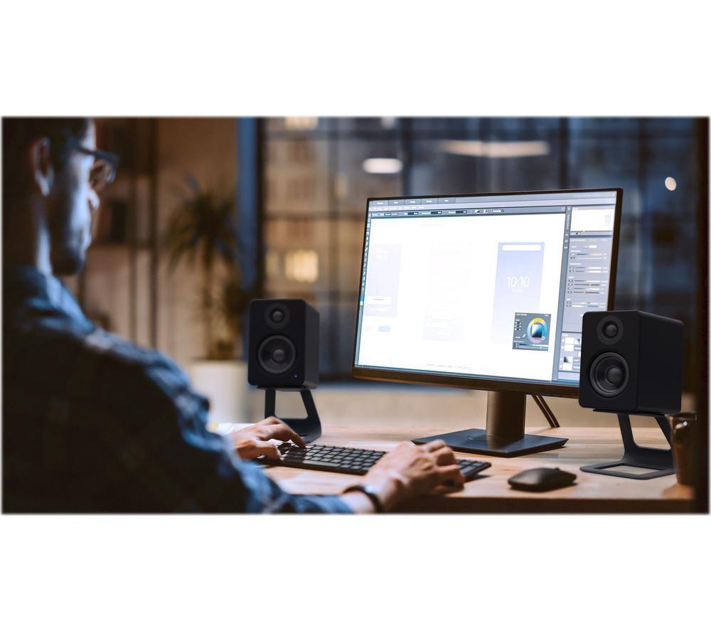 KANTO AUDIO SE2 Desktop Speaker Stand - Pack of 2, Black