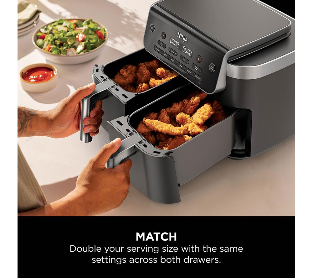 NINJA 6-in-1 DualZone DZ801UK 7.6L Air Fryer – Grey