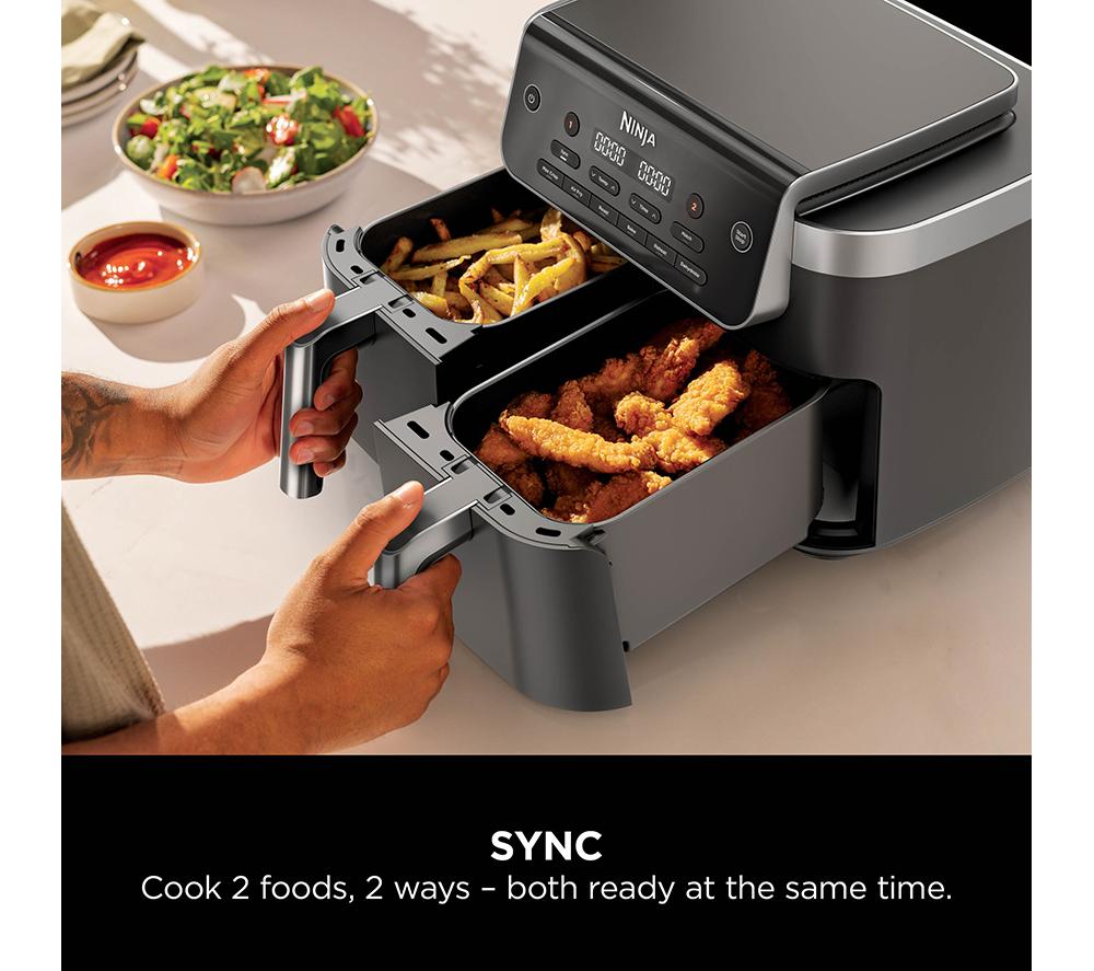 NINJA 6-in-1 DualZone DZ801UK 7.6L Air Fryer – Grey