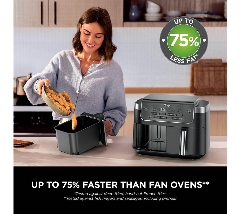 NINJA 6-in-1 DualZone DZ801UK 7.6L Air Fryer – Grey