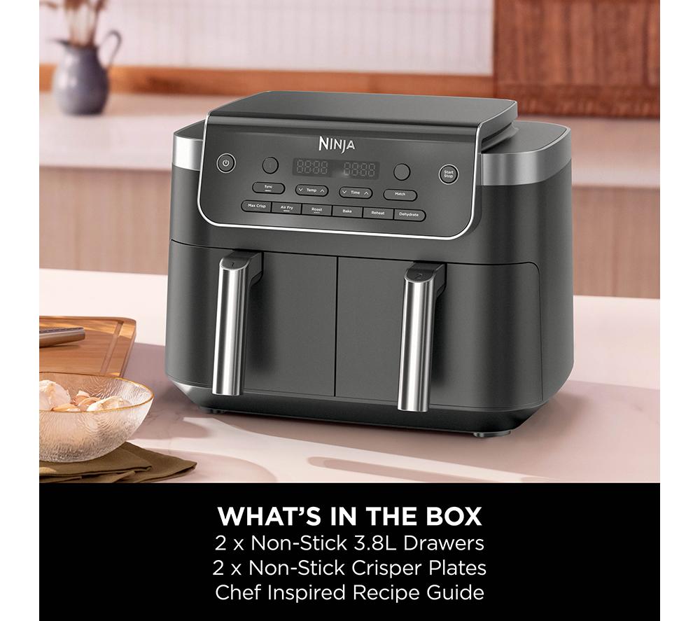 NINJA 6-in-1 DualZone DZ801UK 7.6L Air Fryer – Grey