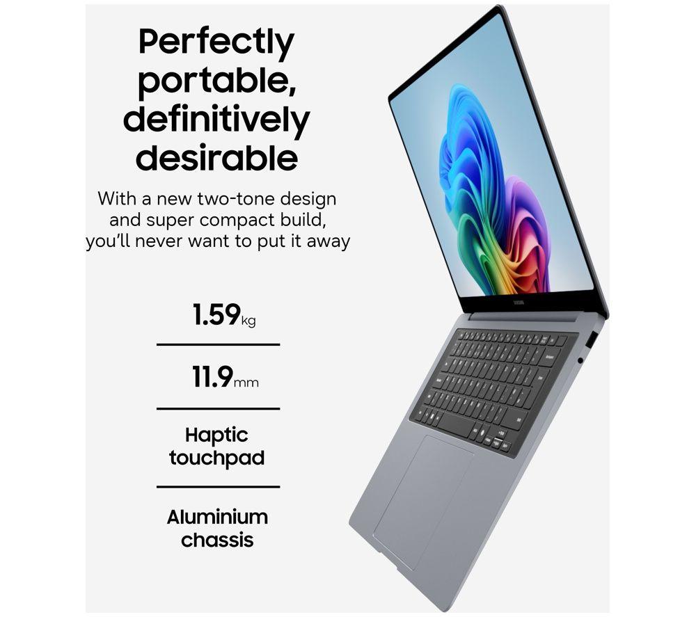 Portátil SAMSUNG Galaxy Book6 Pro de 16", Copilot+ PC - Intel® Core™ Ultra 5, 512 GB SSD, Gris