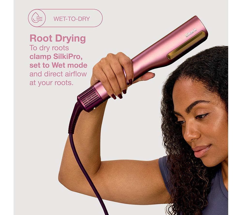 SHARK SilkiPro Straight HT401UKPK Hair Straightener & Dryer – Rose Petal