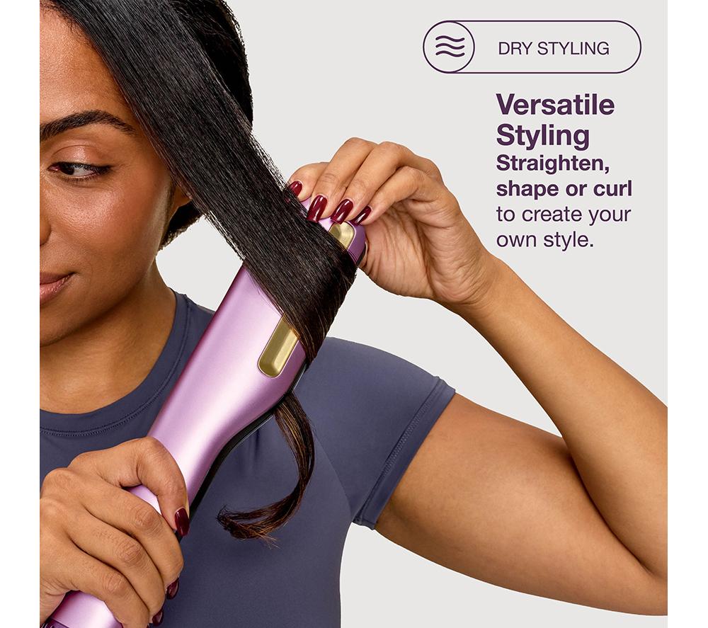 SHARK SilkiPro Straight HT401UKPU Hair Straightener & Dryer - Plum Satin