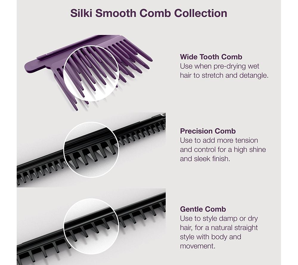 SHARK SilkiPro Straight HT401UKPU Hair Straightener & Dryer - Plum Satin