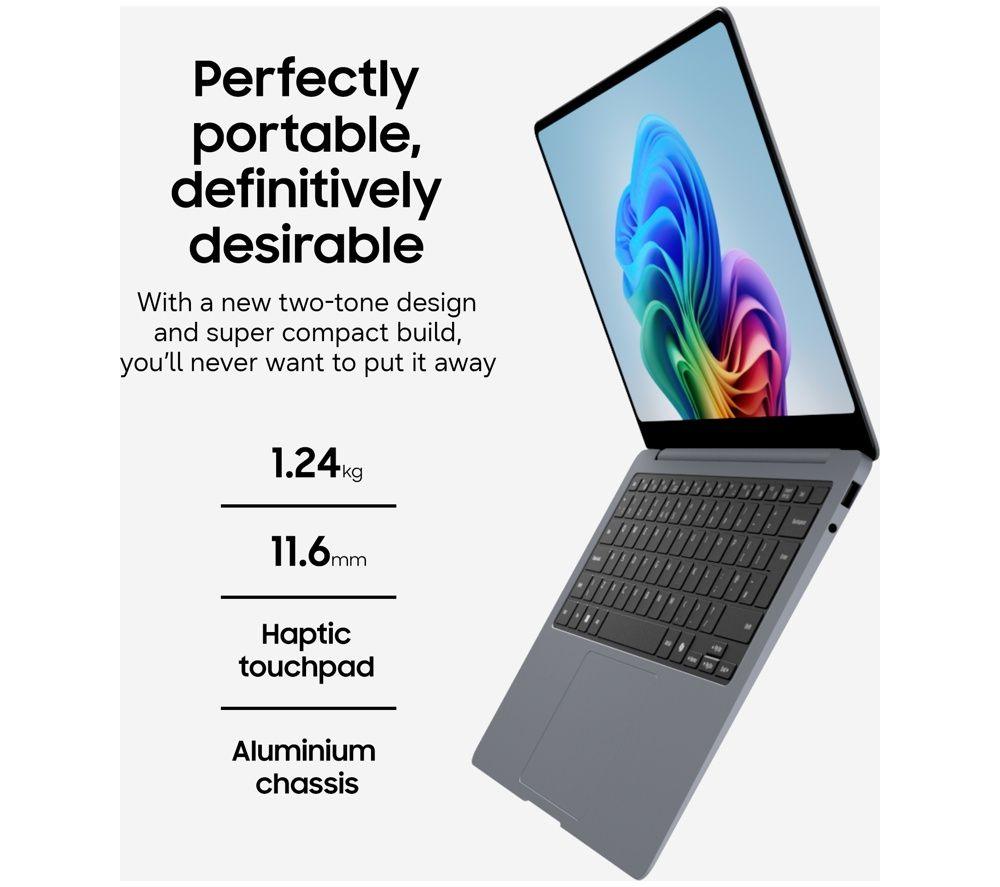 Portátil SAMSUNG Galaxy Book6 Pro de 14", Copilot+ PC - Intel® Core™ Ultra 5, 512 GB SSD, Gris