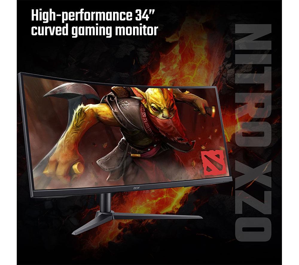 ACER Nitro XZ34CURW0 Ultra Wide Quad HD 34" Curved VA LCD Gaming Monitor - Black