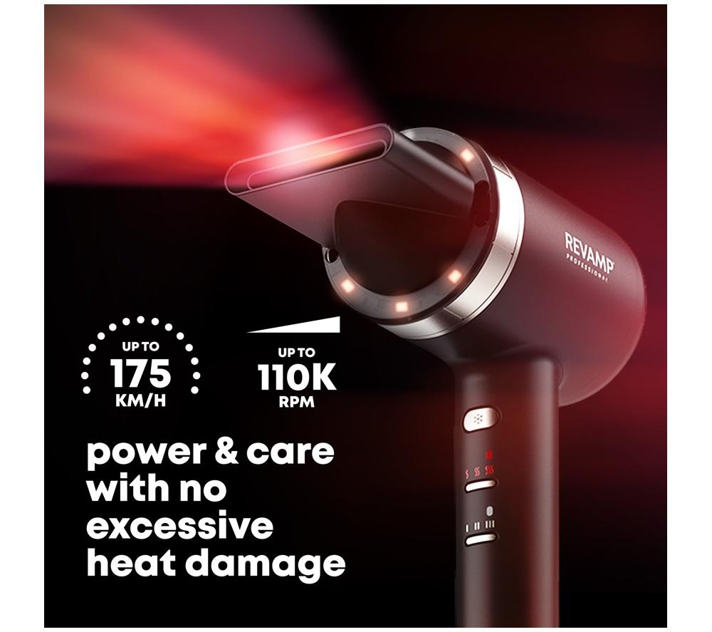 REVAMP Tri-Care Infrared Ionic Hair Dryer - Black