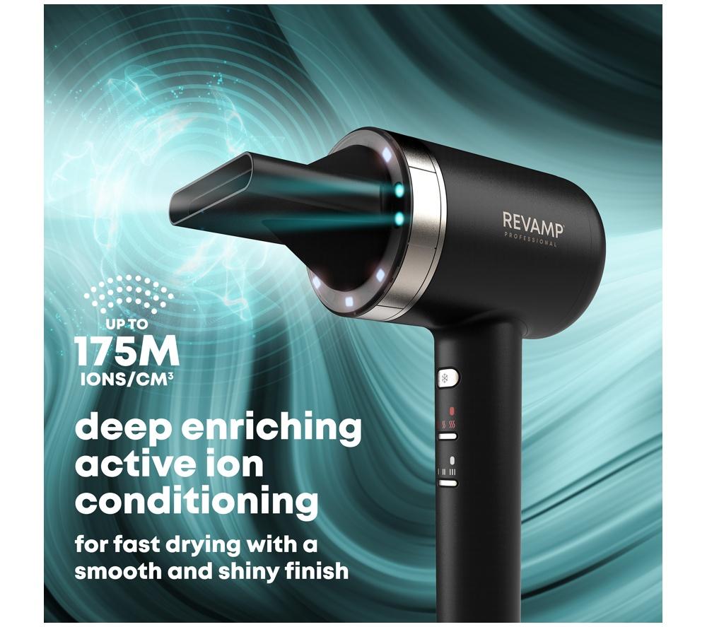 REVAMP Tri-Care Infrared Ionic Hair Dryer - Black