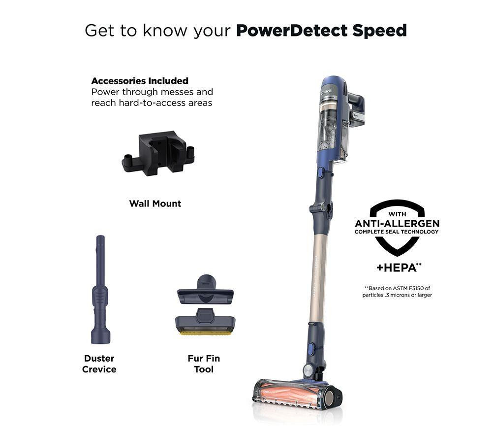 SHARK PowerDetect IA1241UKT Speed Clean & Empty Pet Pro Cordless Vacuum Cleaner – Ultramarine