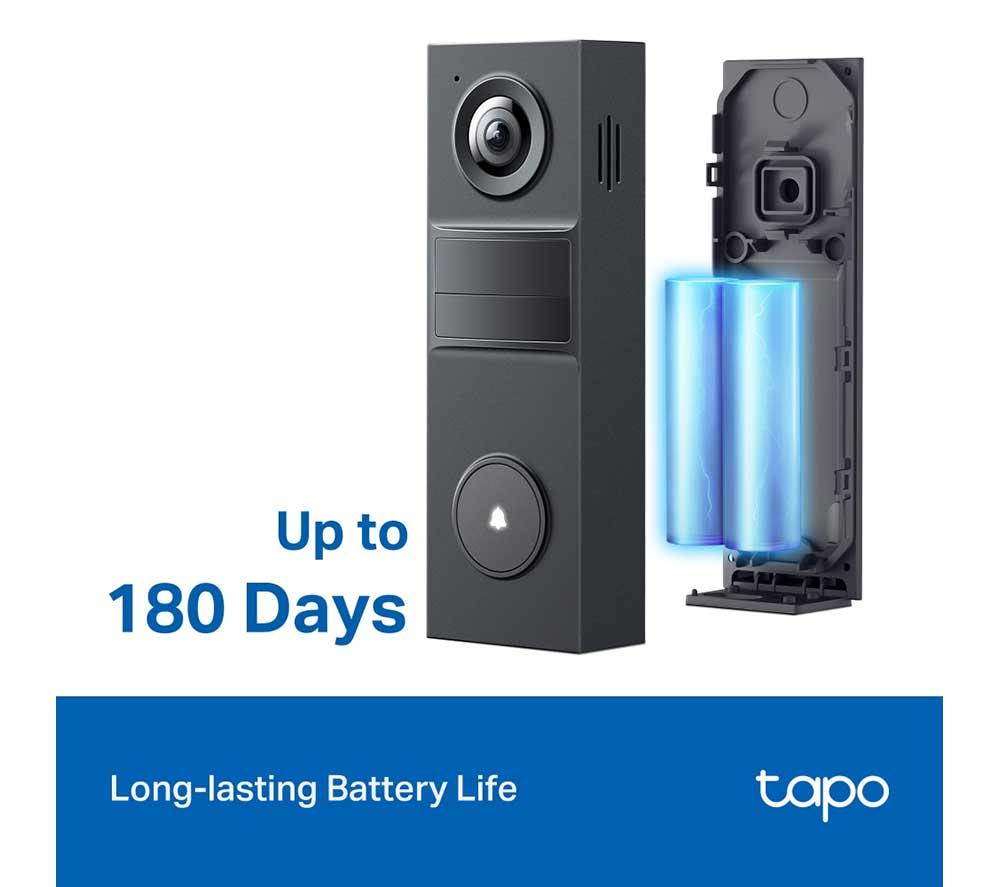 TP-LINK Tapo TD20 Videoportero Inteligente a Batería 2K Mini - Negro