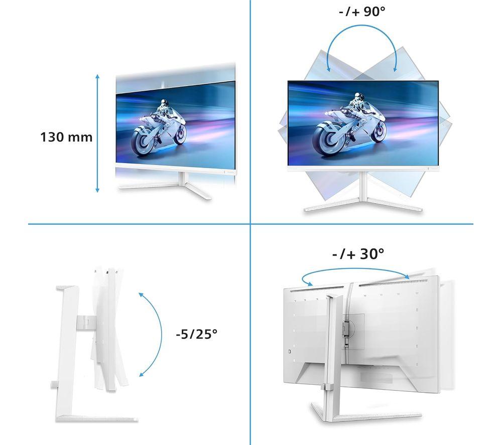 PHILIPS Evnia 5000 27M2N5901A 4K Ultra HD 27" IPS Gaming Monitor - White