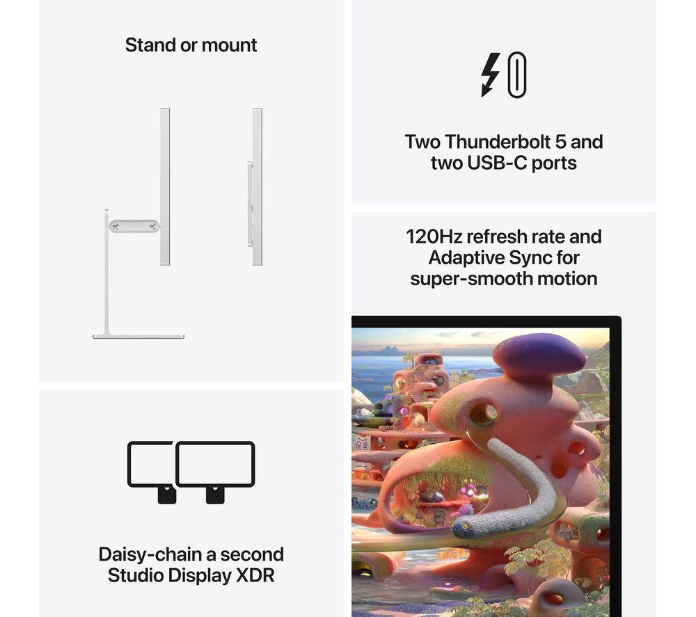 APPLE 5K Retina 27" Studio Display XDR - Standard Glass, Tilt & Height adjustable