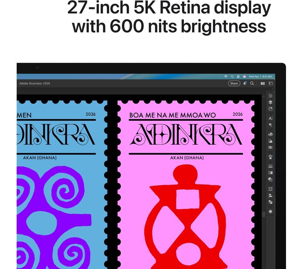 APPLE Pantalla Studio Display 5K Retina de 27" - Cristal estándar, inclinable y de altura regulable