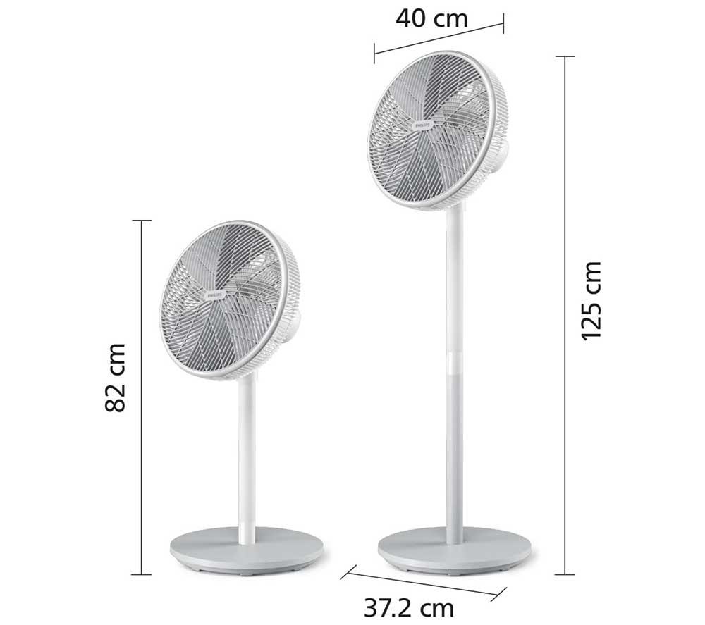 PHILIPS 2000 Series CX2550/00 Portable 15" Pedestal Fan - White