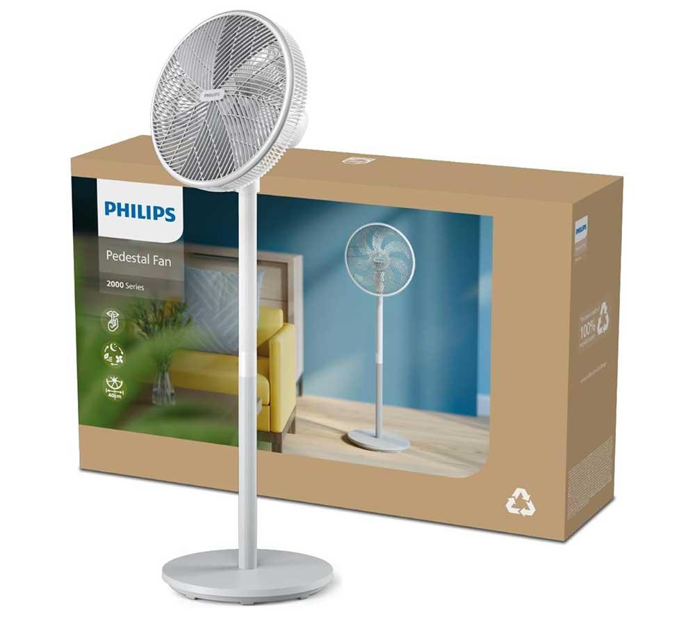 PHILIPS 2000 Series CX2550/00 Portable 15" Pedestal Fan - White