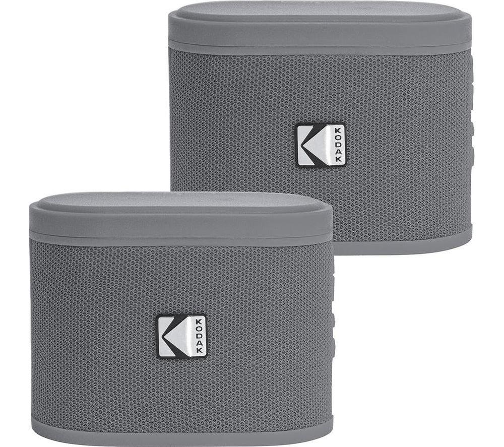 KODAK SoundBrix Portable Bluetooth Speaker - Treble Grey, Set of 2