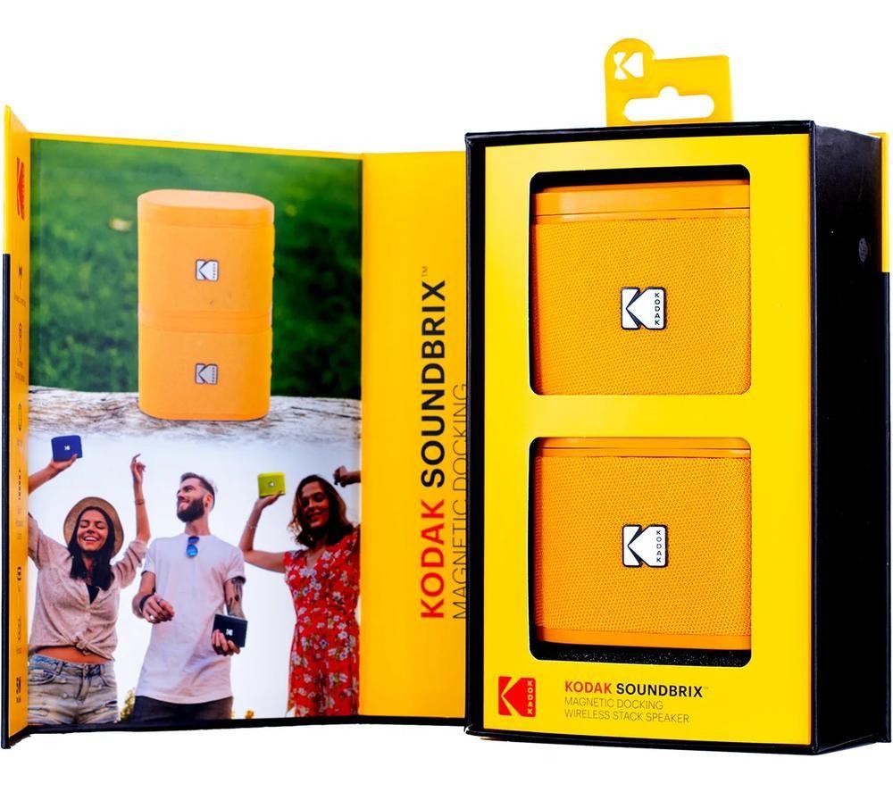 Altavoz Bluetooth portátil KODAK SoundBrix - Naranja Overload, juego de 2