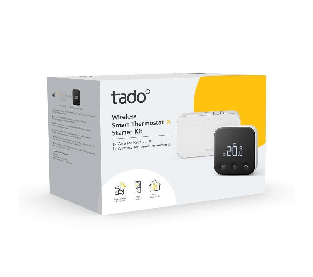 TADO Wireless Smart Thermostat X Starter Kit - Black & White