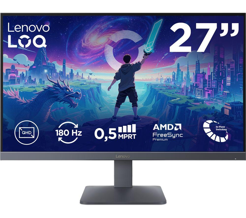 LENOVO LOQ 27Q-10 Quad HD 27" IPS LCD Gaming Monitor - Black