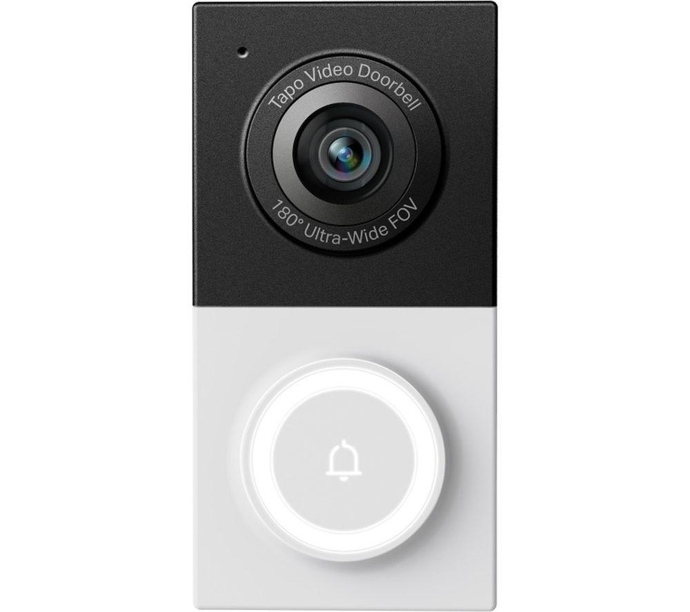 TP-LINK Tapo D130 Smart Wired Video Doorbell with Chime - Black & White
