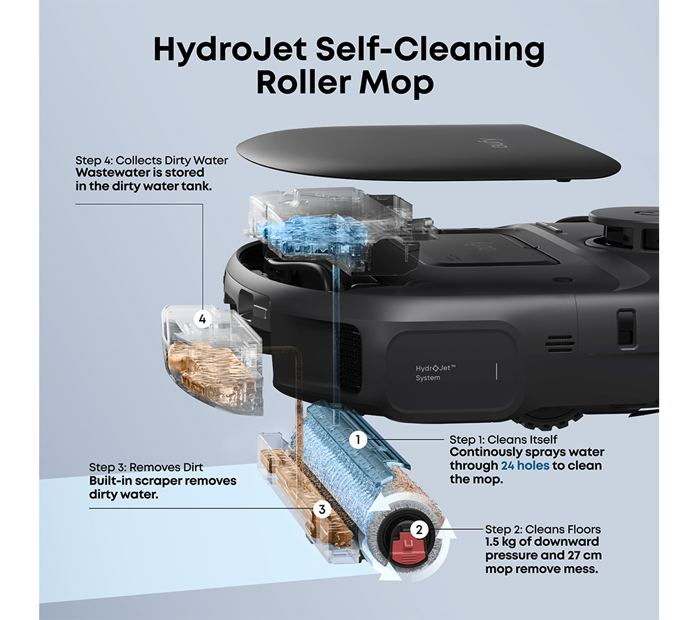 EUFY Omni C28A Robot Vacuum & Mop with All-in-One Station & Accessory Kit - Black