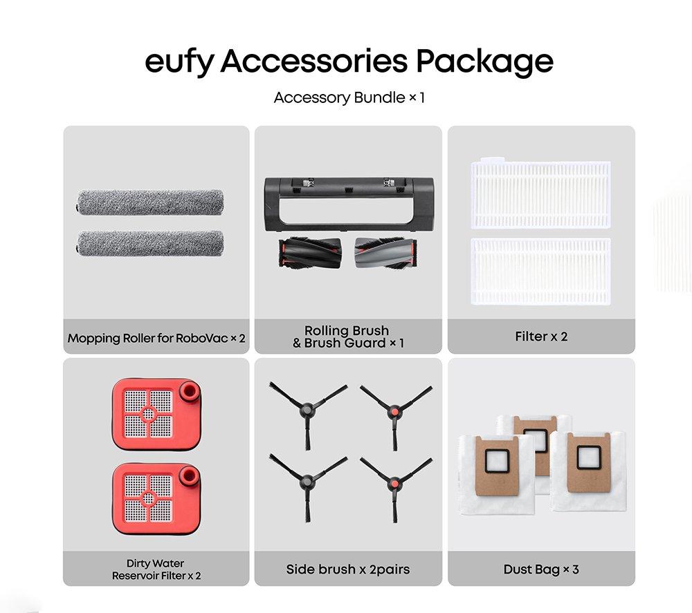 EUFY Omni C28A Robot Vacuum & Mop with All-in-One Station & Accessory Kit - Black