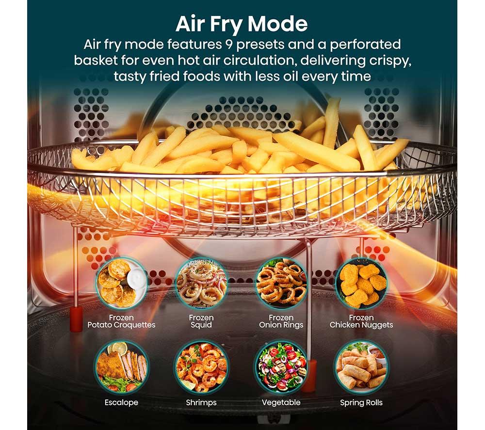 HISENSE H23MOBS5HCUK 4-in-1 Compact Air Fryer Microwave with Grill - Black