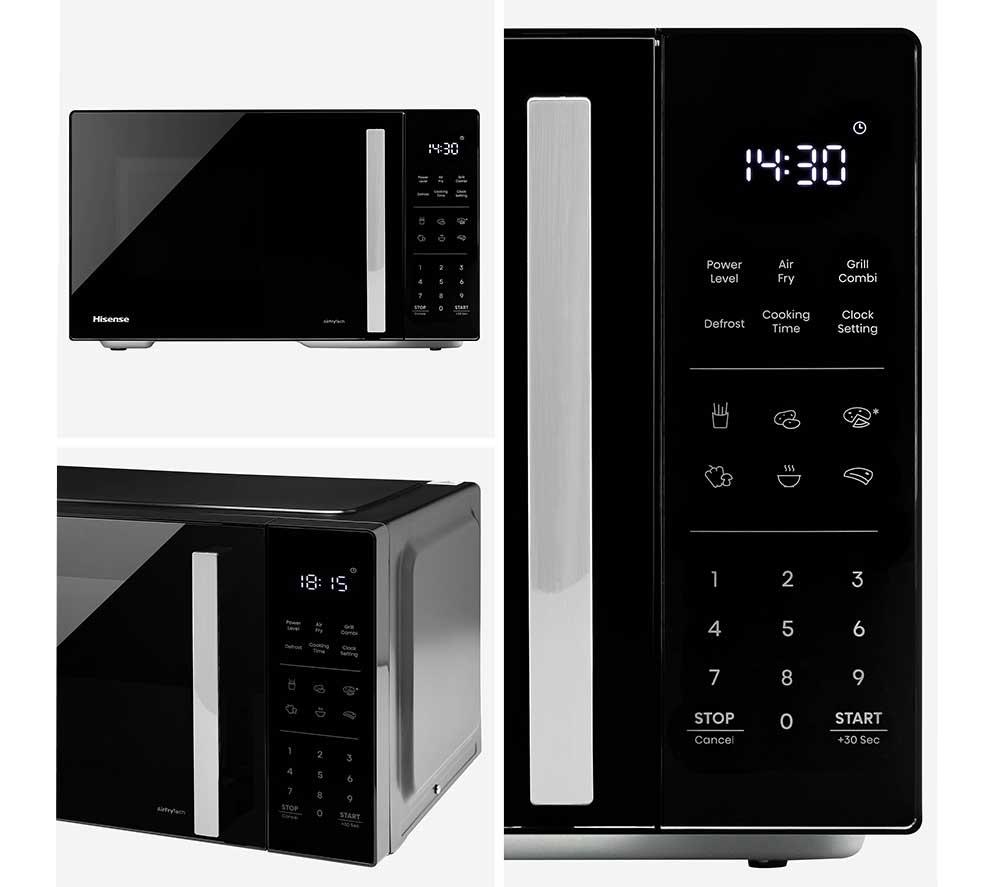 HISENSE H23MOBS5HCUK 4-in-1 Compact Air Fryer Microwave with Grill - Black