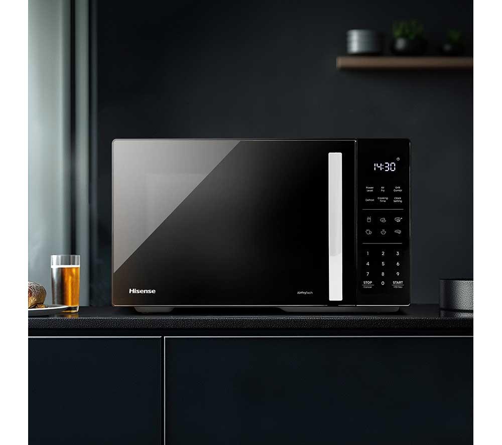 HISENSE H23MOBS5HCUK 4-in-1 Compact Air Fryer Microwave with Grill - Black