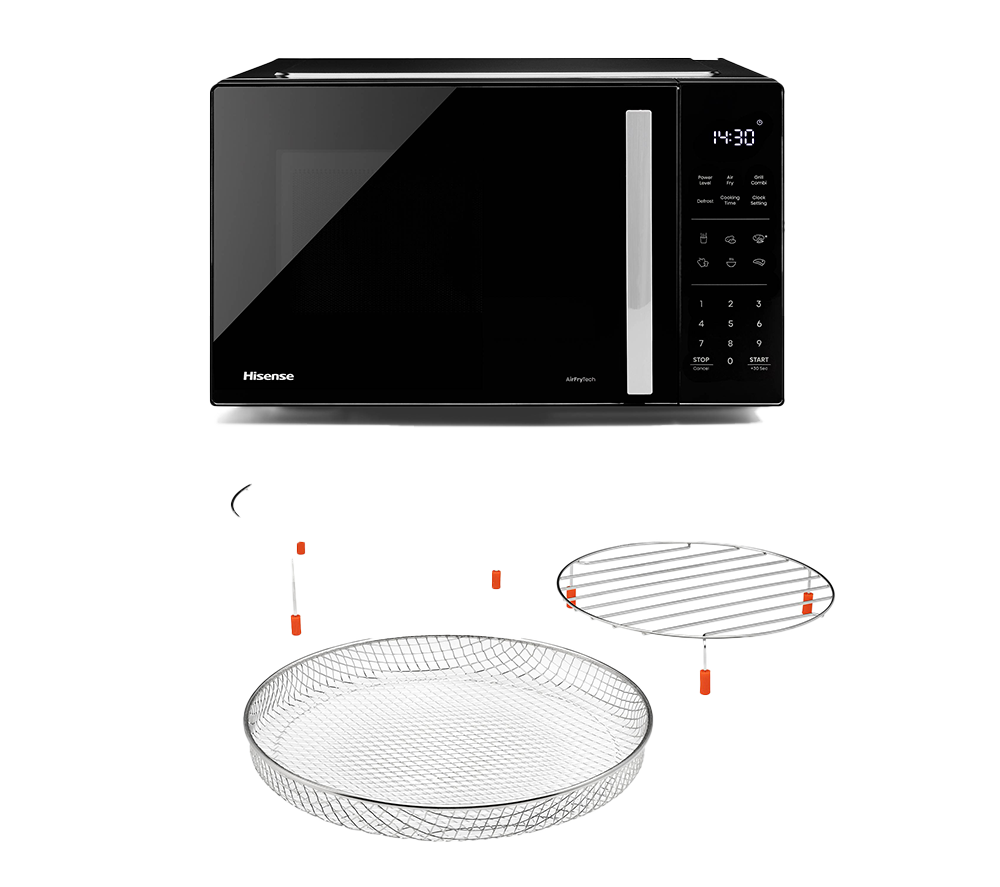 HISENSE H23MOBS5HCUK 4-in-1 Compact Air Fryer Microwave with Grill - Black