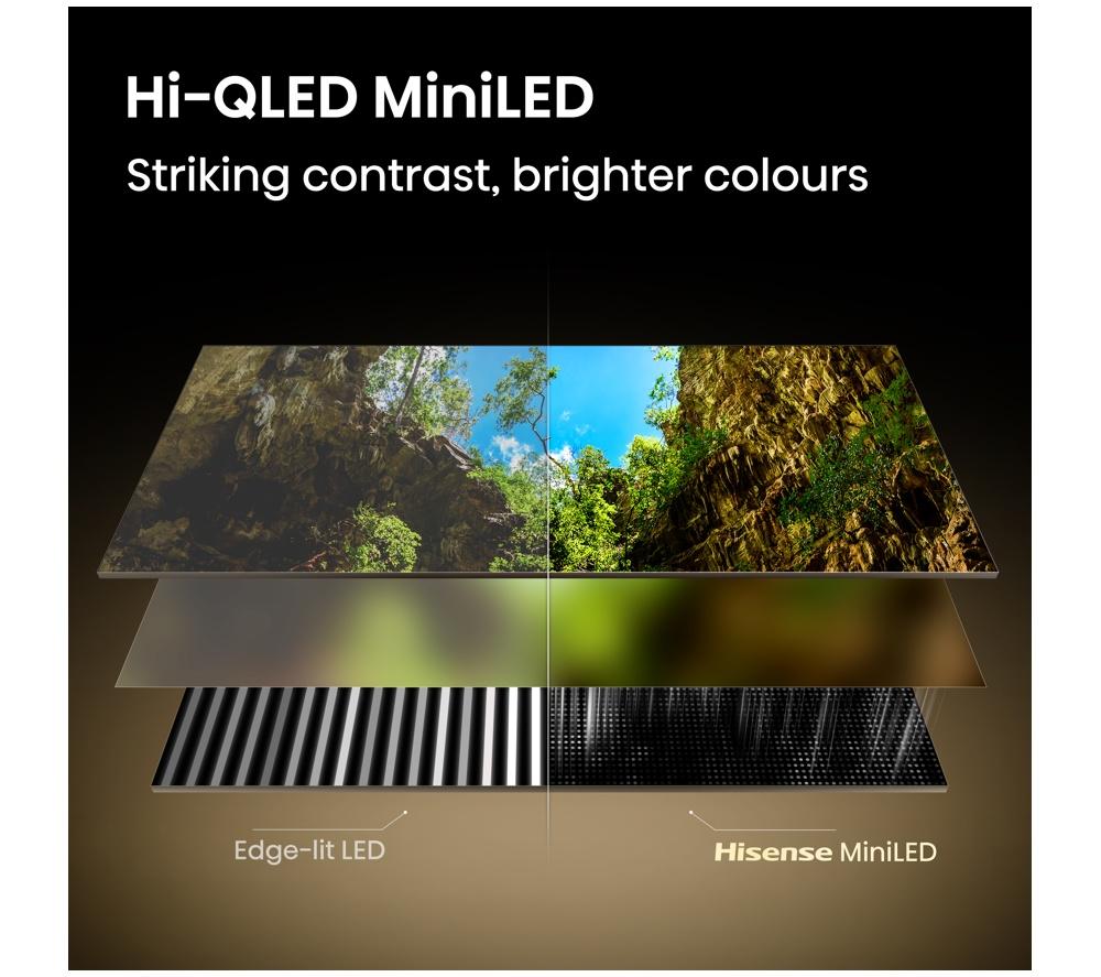 HISENSE U7S 75" Mini LED 4K 144Hz Smart AI TV with Freely - 75U7STUK