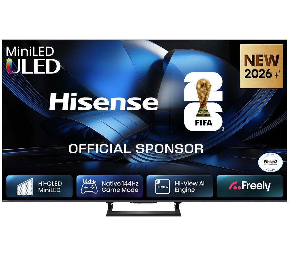 HISENSE U7S 75" Mini LED 4K 144Hz Smart AI TV with Freely - 75U7STUK