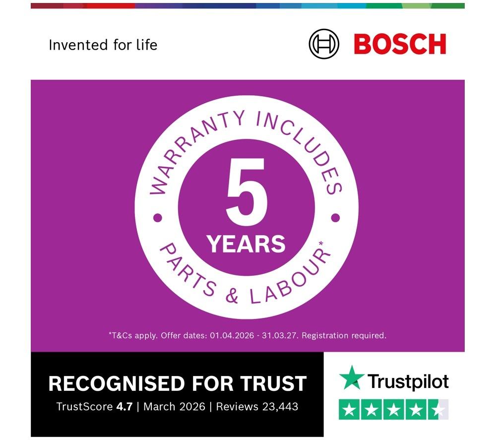 BOSCH Serie 4 SMH4HTX11G Vollintegrierter WLAN-fähiger Geschirrspüler in Standardgröße
