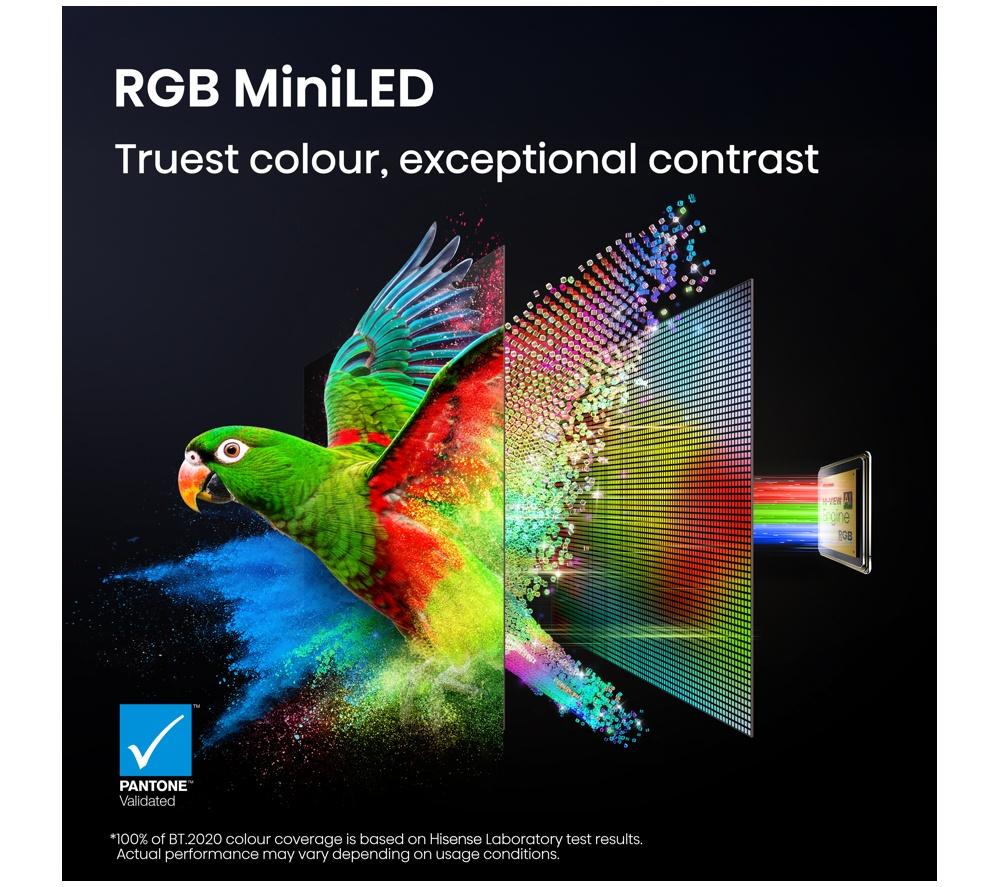 HISENSE 75UR9STUK 75" Smart 4K Ultra HD HDR RGB Mini LED TV