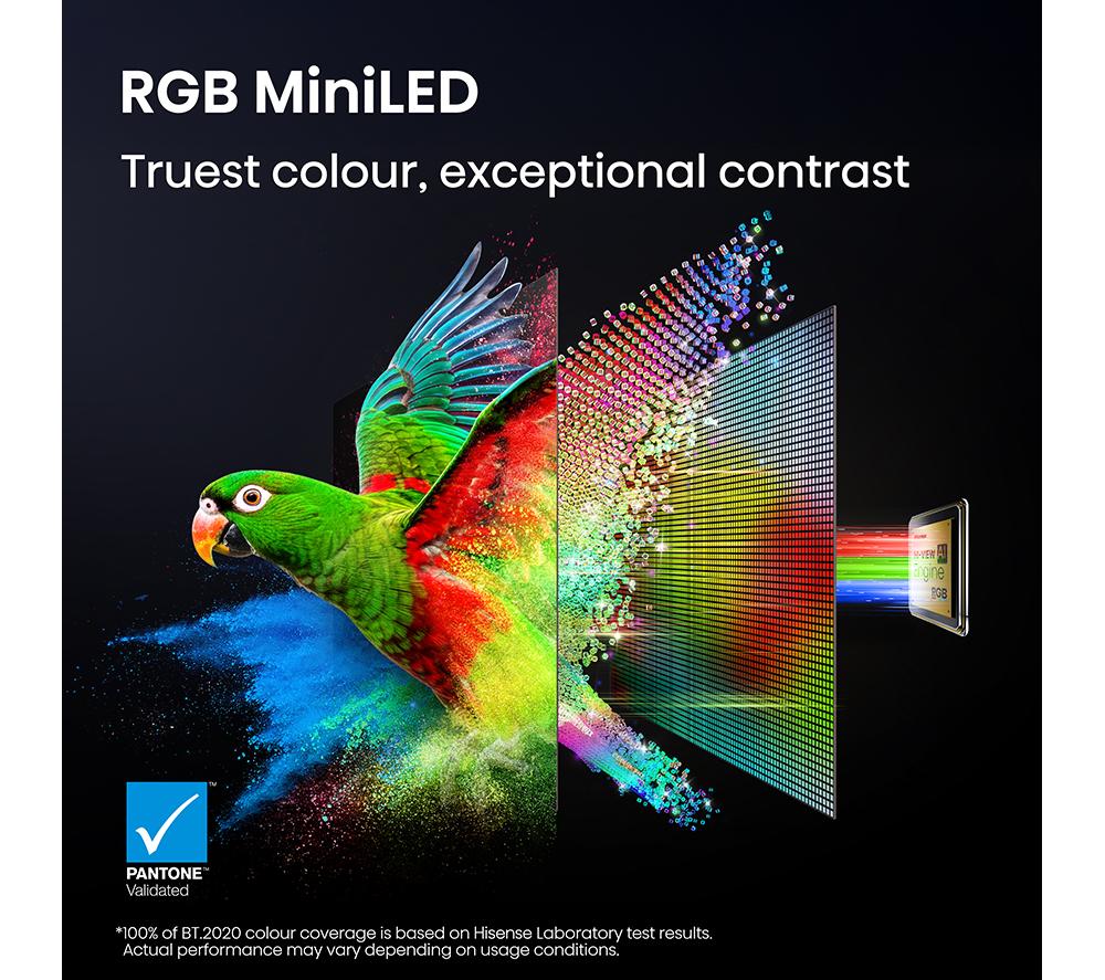HISENSE 65UR9STUK 65" Smart 4K Ultra HD HDR RGB Mini LED TV