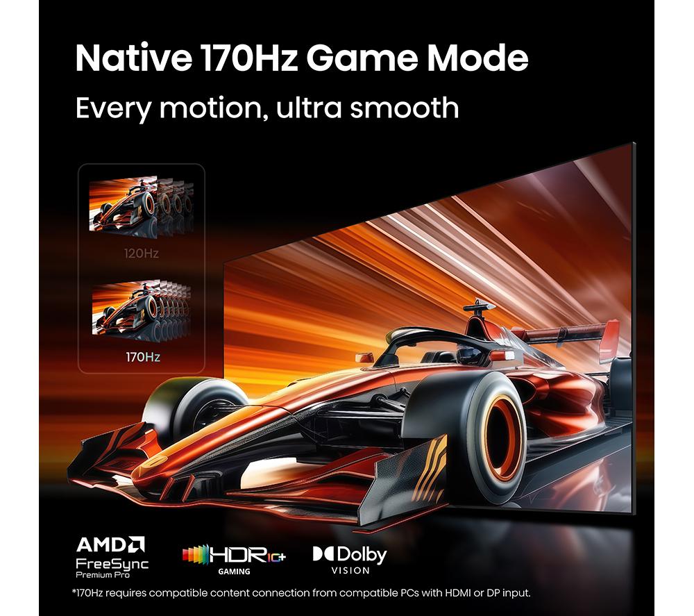 HISENSE 65UR9STUK 65" Smart 4K Ultra HD HDR RGB Mini LED TV
