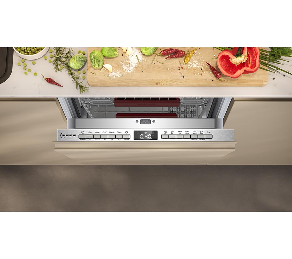 NEFF N50 S875HKX32G Lavavajillas totalmente integrado de panel estrecho con WiFi