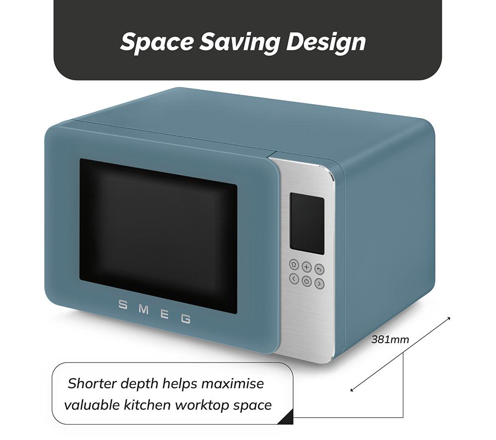 SMEG Collezione MOC01SBMUK Microwave with Grill - Storm Blue